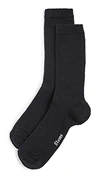 Stems Cotton & Cashmere Blend Crew Socks In Black