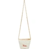 Marni Off-white & Orange Nano Shearling Chain Bucket Bag