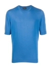 Drumohr Short Sleeve Jumper In Blue