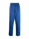 Isabel Marant Logo-print Straight Leg Trousers In Blue