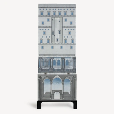 Fornasetti Trumeau Architettura Celeste - Limited Edition In White/black/light Blue