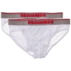 Dsquared2 Logo Waist Briefs Two-pack In White