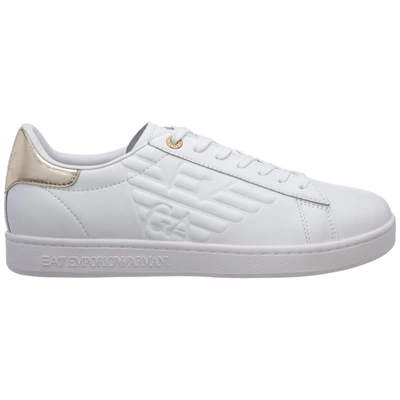 Ea7 Men's Shoes Leather Trainers Trainers In White