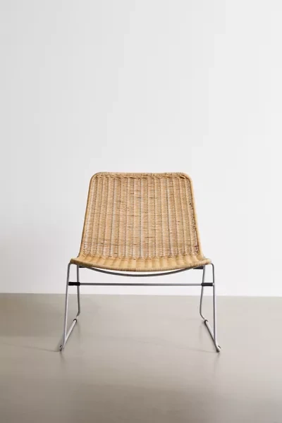 Urban Outfitters Golden Rattan Lounge Chair In Natural
