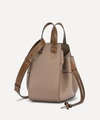 Loewe Small Hammock Drawstring Leather Bag In Sand