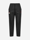 GUCCI WEB AND LOGO COTTON TROUSERS