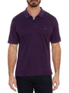 Robert Graham Archie Short Sleeve Polo In Dark Purple