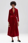 Natori Velvet Wrap Robe In Red