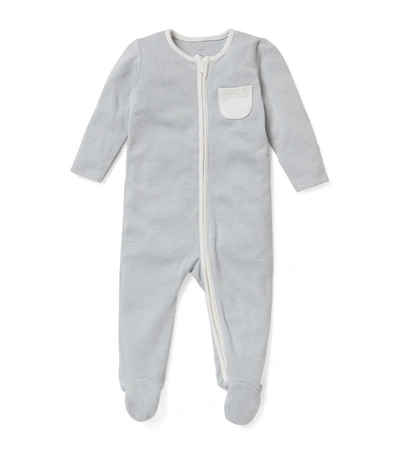 Mori Babies'  Clever Zip All-in-one (0-18 Months) In Blue