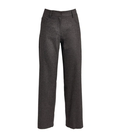 Max Mara Straight Trousers In Grey