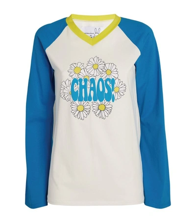 Natasha Zinko Chaos Print Raglan T-shirt In White