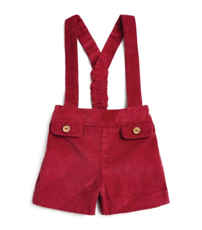 Paz Rodriguez Babies' Corduroy Shorts (3-24 Months) In Red