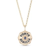 Marlo Laz Mini Porte Bonheur Diamond Necklace In Blue Sapphire