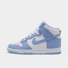 Nike Women's Dunk High Retro Casual Shoes In White/aluminum