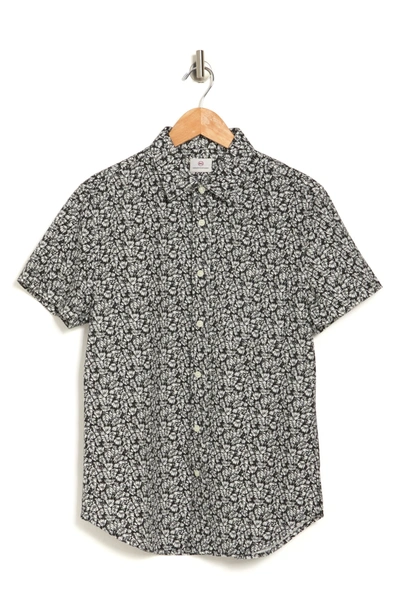 Ag Jeans Nash Short Sleeve Button Down Shirt In Palm Leaf