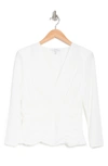 REISS MADISON IVORY PLEAT DETAILED BLOUSE