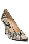 Nine West Pointed Toe Pump In Cream Multi1 Rich Snk Pu Yf-z1