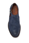 Born Nolina Leather Buckle Bootie In Navy Distressed