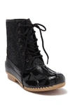 Sugar Glitter Duck Boot In Blk Glitter/bla