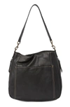 American Leather Co. Austin Leather Shoulder Bag In Black Smooth