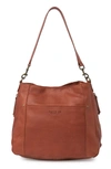 American Leather Co. Austin Leather Shoulder Bag In Brandy Smooth