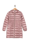 Save The Duck Iris Water Resistant Hooded Coat In 91 Misty Rose
