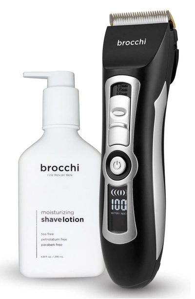 Brocchi Grooming Trimmer & Moisturizing Shave Lotion Bundle Digital Trimmer & Moisturizing Shave Lotion In Black