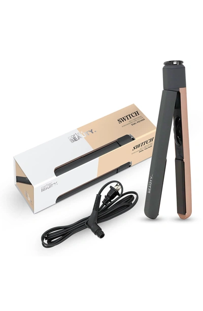 Cortex Beauty Switch Flat Iron Detachable Cord In Gray/rose Gold