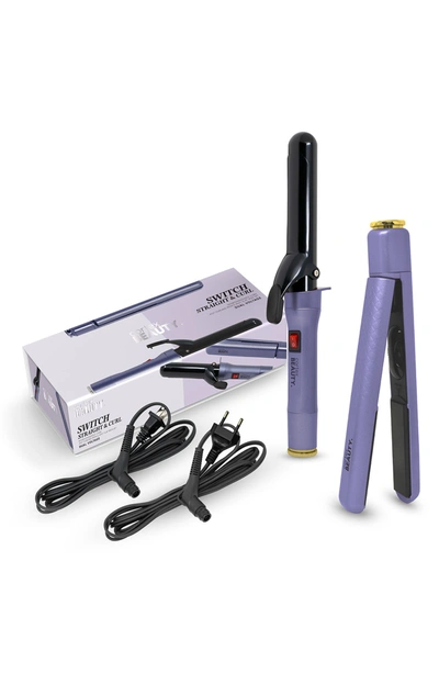 Cortex Beauty Switch Duo Interchangeable Cord Flat Iron & Curling Iron Set In Lavender