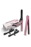 CORTEX BEAUTY SWITCH STRAIGHT & CURL INTERCHANGEABLE CORD CURLING IRON & FLAT IRON 2-PIECE SET IN BLUSH PINK AT NO