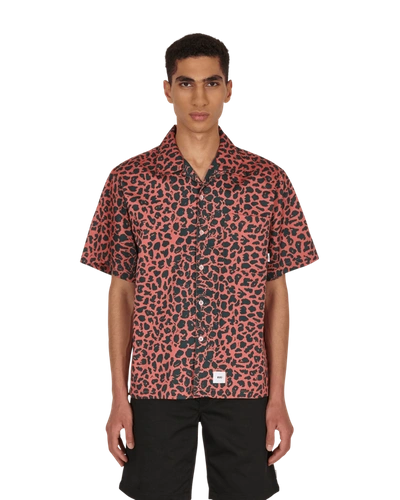 Wtaps Night Vision Camp-collar Leopard-print Cotton-twill Shirt In Pink