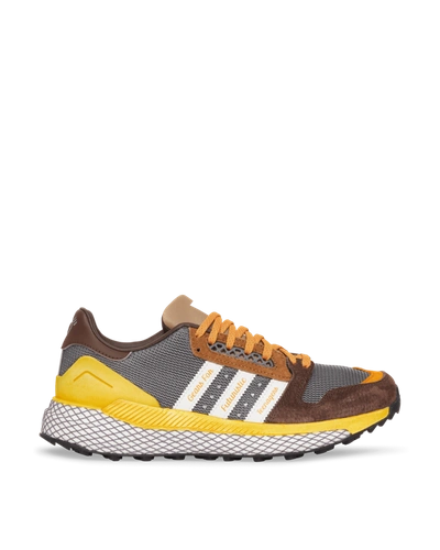Adidas Consortium Human Made Questar Suede And Mesh Sneakers In Brown