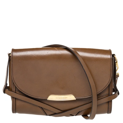 Pre-owned Burberry Brown Leather Abbott Shoulder Bag