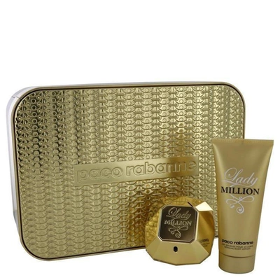 Rabanne Royall Fragrances Lady Million By Paco  Gift Set -- 2.7 oz Eau De Parfum Spray + 3.4 oz Body