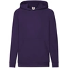 FRUIT OF THE LOOM FRUIT OF THE LOOM FRUIT OF THE LOOM CHILDRENS UNISEX LIGHTWEIGHT HOODED SWEATSHIRT / HOODIE (PURPLE)