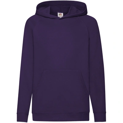 Fruit Of The Loom Childrens Unisex Lightweight Hooded Sweatshirt / Hoodie (purple)