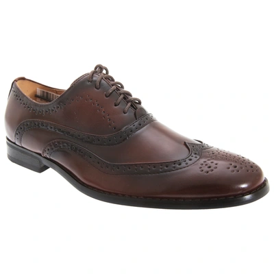 Goor Mens Leather Lace-up Oxford Brogue Shoes In Brown
