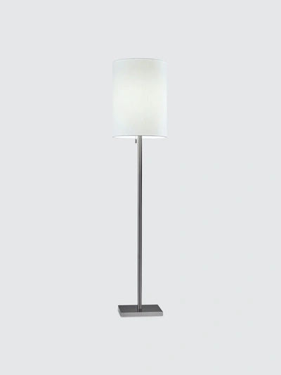 Adesso Liam Floor Lamp In Brushed Steel