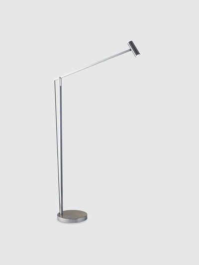 Adesso Ads360 Crane Led Floor Lamp In Brushed Steel