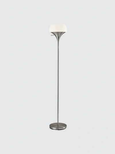 Adesso Eliza Torchiere In Brushed Steel