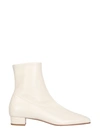 By Far Este 30mm Square-toe Ankle Boots In Bianco
