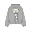 Natasha Zinko Happy Tuesday Hooded Cotton-blend Sweatshirt In Grey
