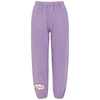 Natasha Zinko Happy Friday Distressed Cotton-blend Sweatpants In Lilac