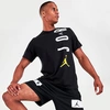 Nike Jordan Men's Air Stretch Logo T-shirt In Black/white/tour Yellow