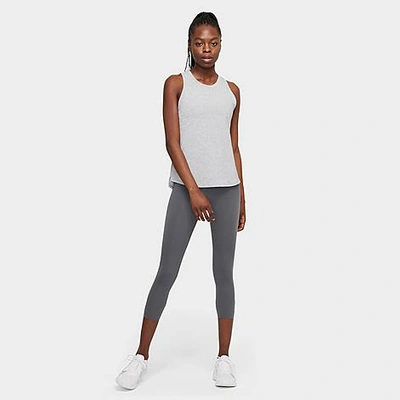 Nike Women's One Luxe Crop Tights In Iron Grey/clear