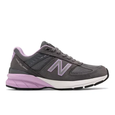 New Balance 990v5 In Lead/dark Violet Glo