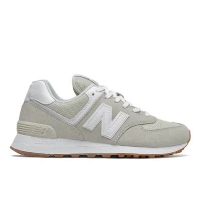 New Balance Women's 574 In Off White/white