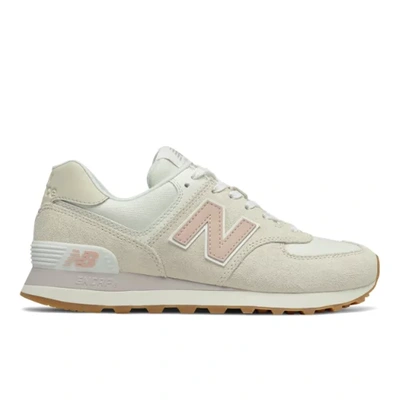 New Balance Women's 574 In Off White/brown