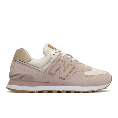 New Balance Women's 574 In Pink/off White