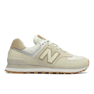 New Balance Women's 574 In Off White/brown
